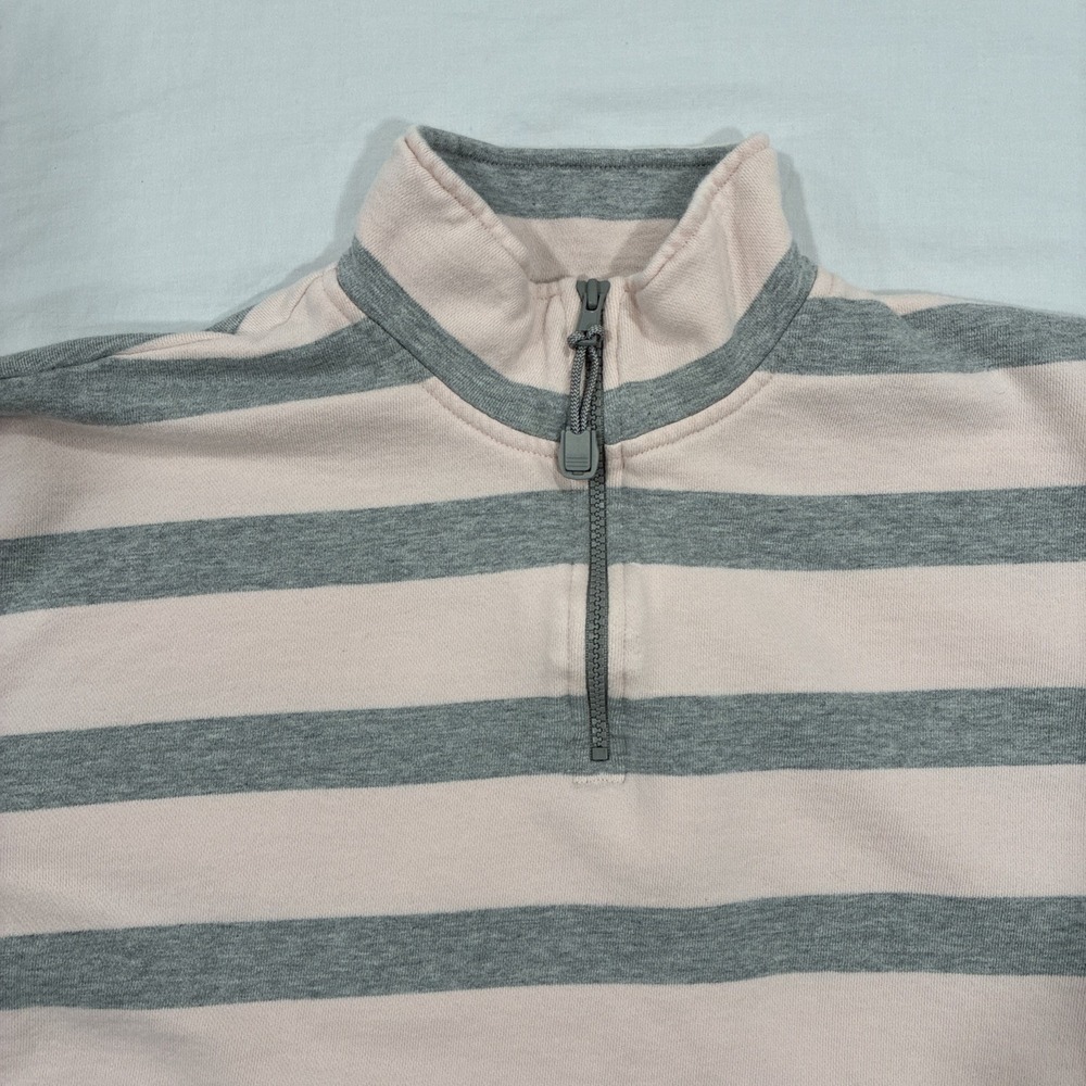 Lauren Ralph Lauren Women's 1/4 Zip Pullover‎ Size Large Striped Cotton Casual - Picture 5 of 16